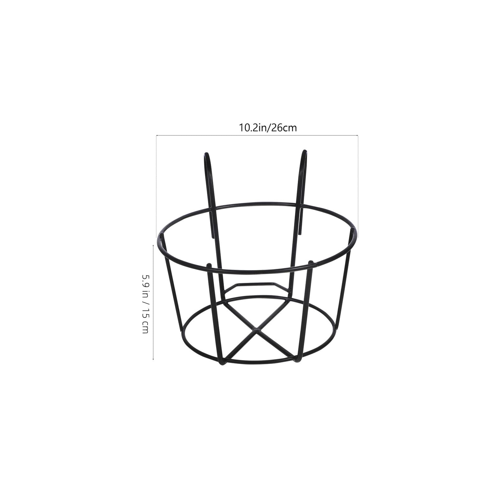 BESPORTBLE 3 Pièces Support de Jardinière Suspendu Métal Robuste Porte-Pots Rond pour Balcon et Clôture de Supports pour Suspension Extérieure et Optimisation Espace