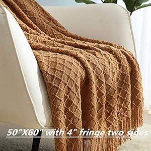 CREVENT Home Farmhouse Decor Rustic Couch Sofa Chair Bed Throw Blanket, Soft Warm Light Weight for Travelling in Spring Summer (50''X60'' Brown) CREVENT Home Farmhouse Decor Rustic Couch Sofa Chair Bed Throw Blanket Soft Warm Light Weight for Travelling in Spring Summer 50X60 Brown