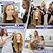 Mannequin Head with 90% Real Human Hair - 28 Inch Makeup Cosmetology Manikin Doll Head for Hair Styling, Training Practice Braiding Mannequin Head with False Eyelashes Hair Styling Set