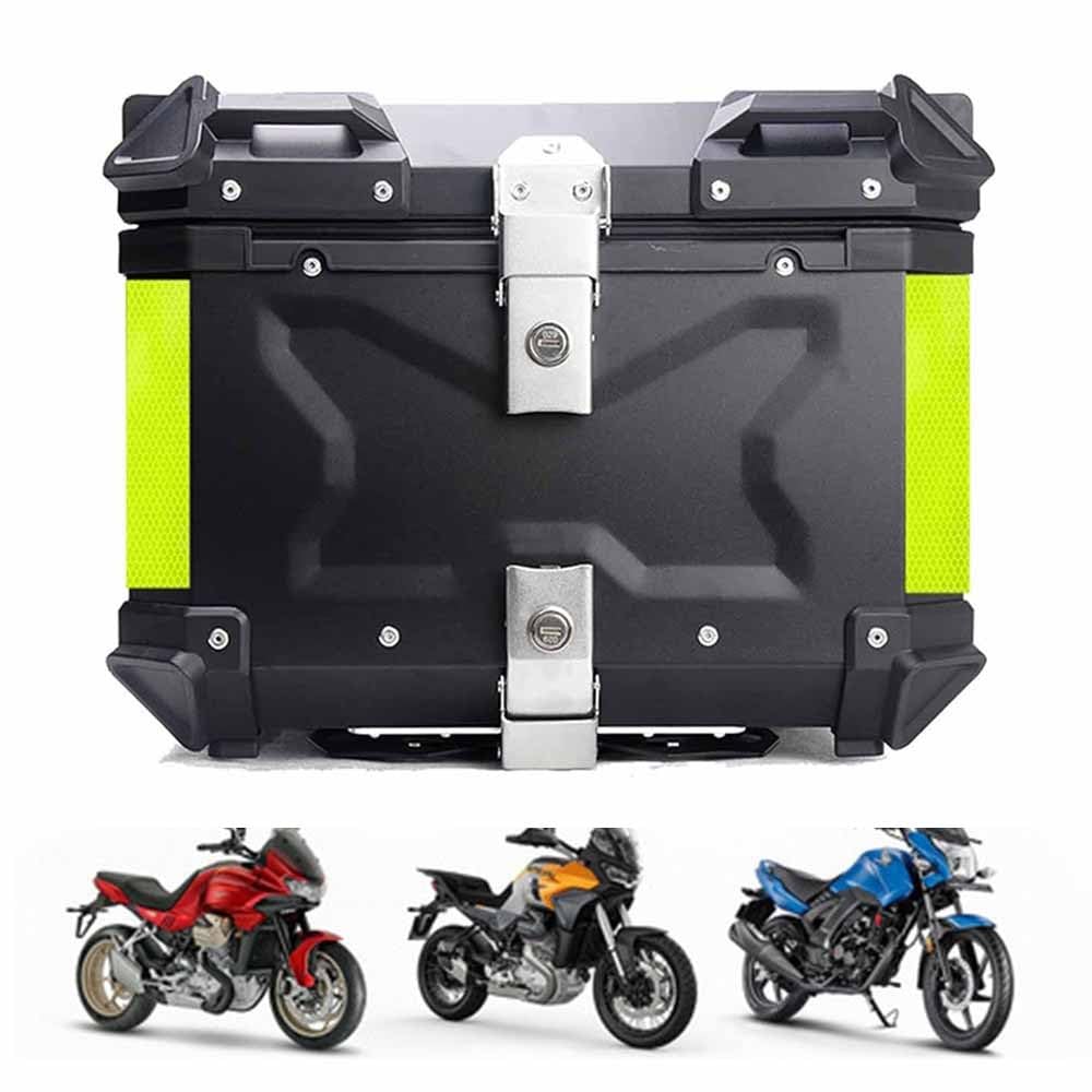 Coffre supérieur de moto en aluminium universel avec clés de sécurité - Modèle 55L pour casque