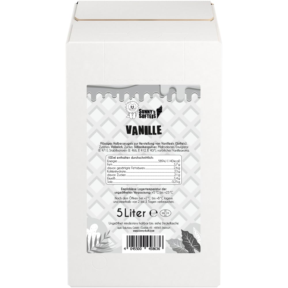 Sunny's Softeis - Flüssigmix - Vanille 5 Liter
