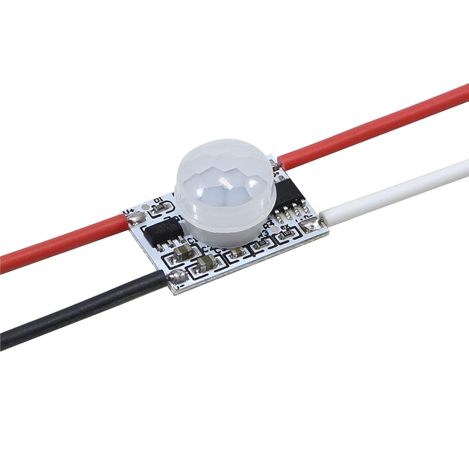 Motion Sensor Switch, DC 3.7v to 24V 4A PIR Motion Sensor for LED Lights, Mini Infrared Sensor Switch That can be Built into The Light bar or Box (1 Piece 1522）,1piece 1522