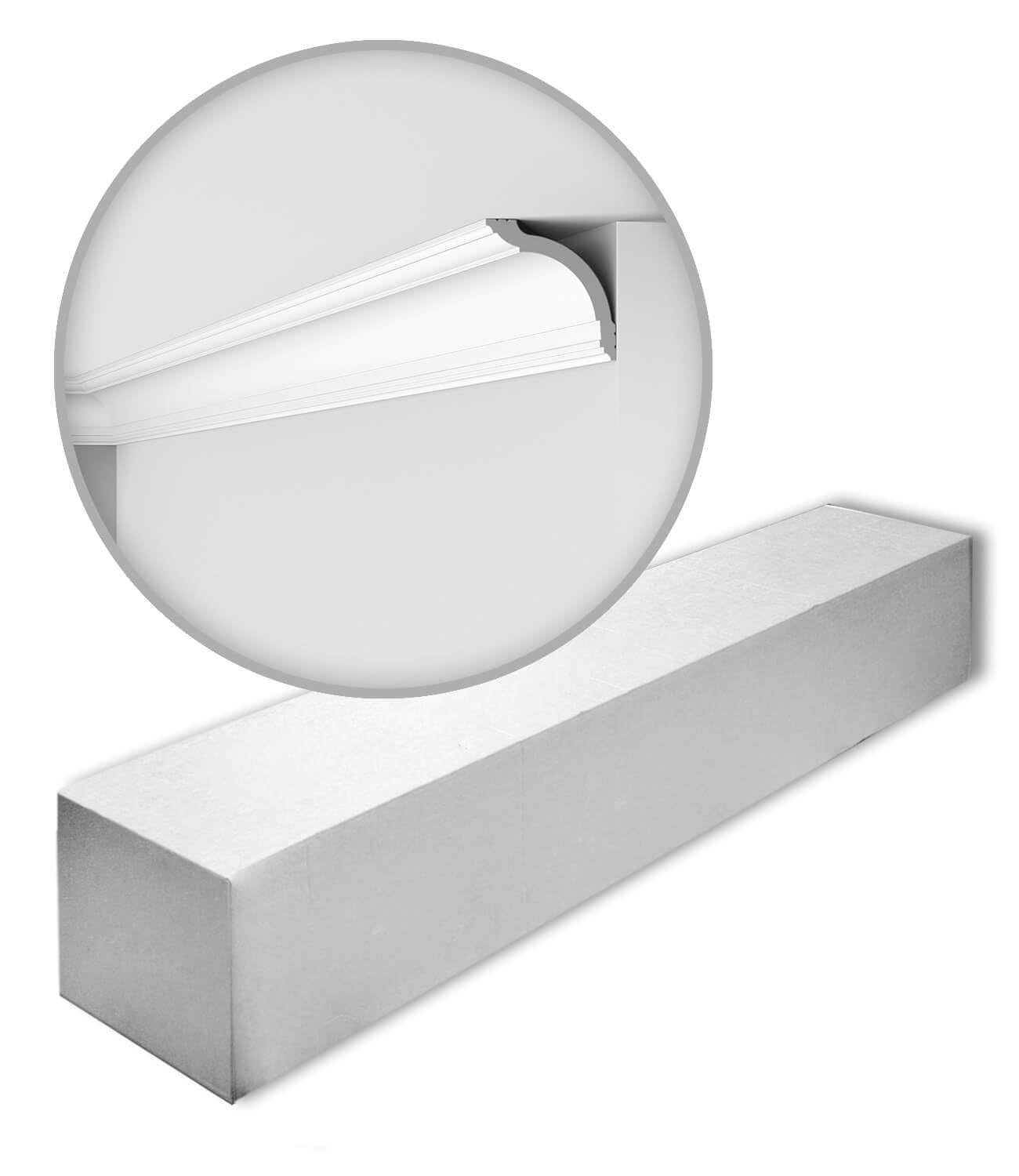Moulure de plafond WT17 WALLSTYL en polystyrène pour rénover un salon moderne