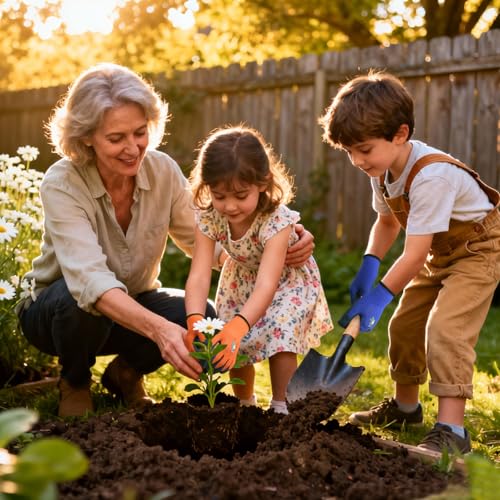AovYoo 4 Pares de Guantes de Jardinería para Niños, Guantes de Trabajo para Niños de 2 a 4 Años, Guantes de Seguridad Antideslizantes, para Exteriores, Bricolaje (S) - imagen 5