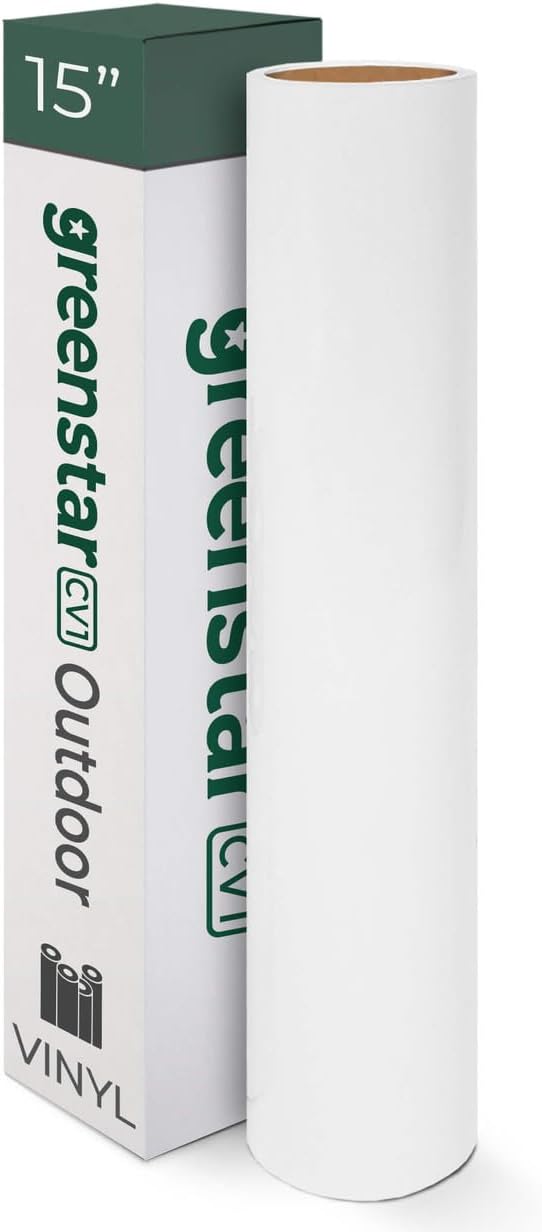 15 inch Greenstar CV1 Outdoor Calendered Vinyl, 3mil