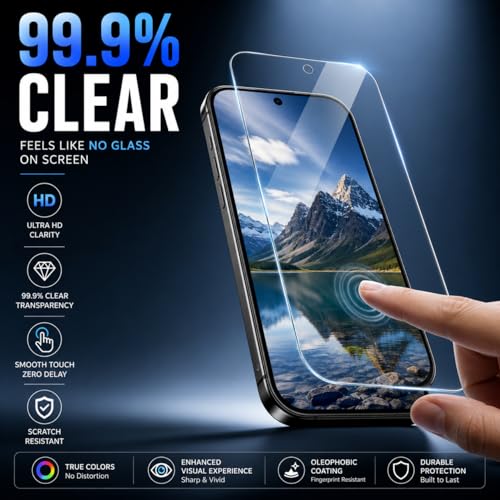 Image of Premium Tempered Glass for iQOO 12 5G | Gaming-Grade Touch Sensitivity | 9H Hardness | Edge-to-Edge Protection | HD Clear & Case Friendly Screen Protector