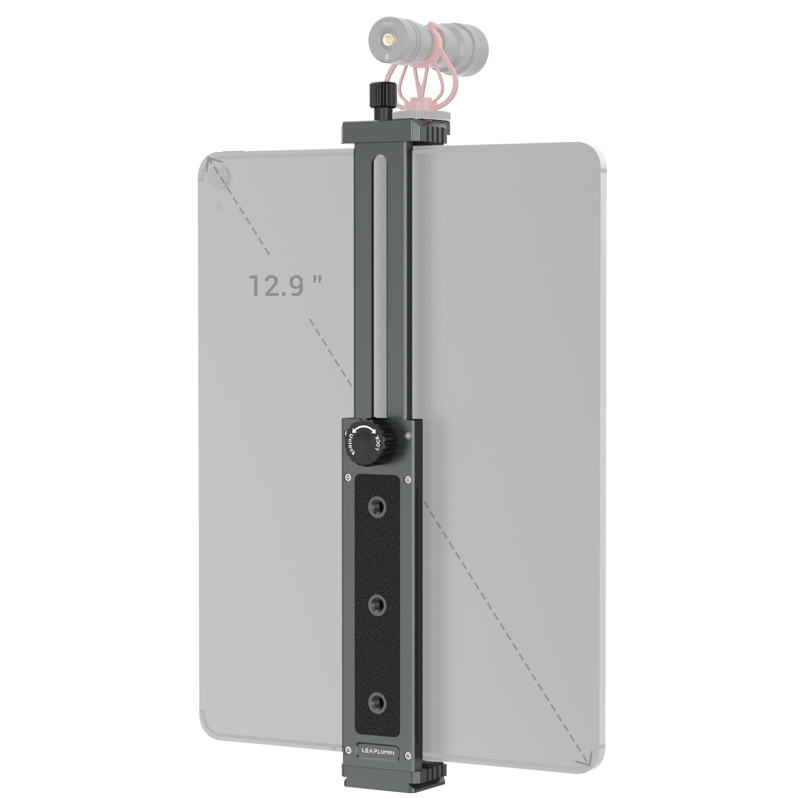 Aluminum Tripod Adapter for iPad Pro 12.9/11 (6.5"-17.3") - Universal Tablet Mount with 1/4" Screw