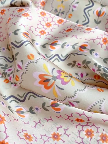 Image of Printed Poly Silken feel Scarf Stole for Women | Stylish, Soft, & Lightweight | Satin Feel Neck Scarf, Hair Scarf, Head Scarf for Women
