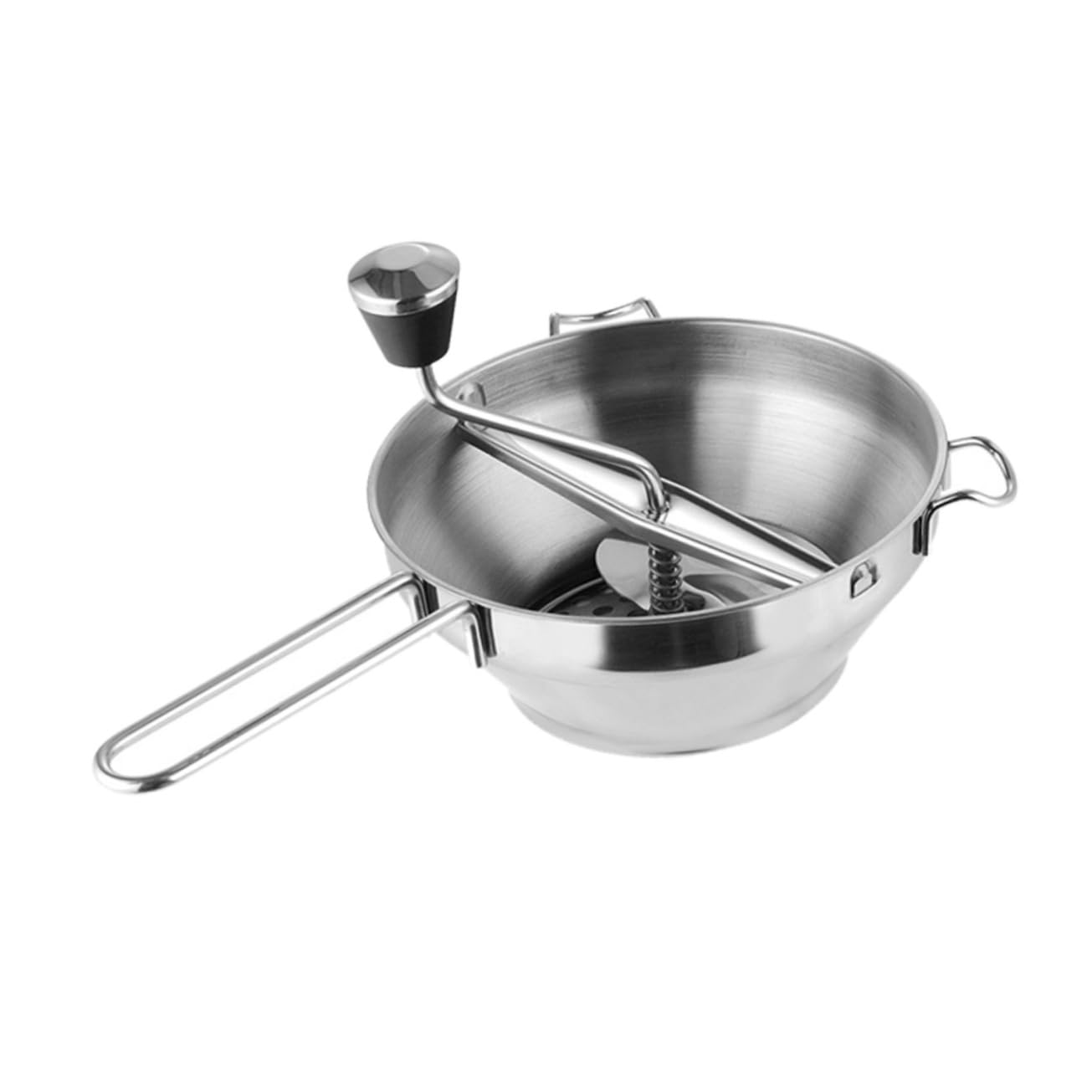 STOBAZA Manual Food Mud Grinder Stainless Steel Jam Maker Machine Hand Crank Rice Blender for Kitchen Tools