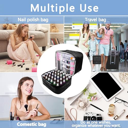 Almacenamiento de esmalte de uñas y estuche de transporte con soporte 4