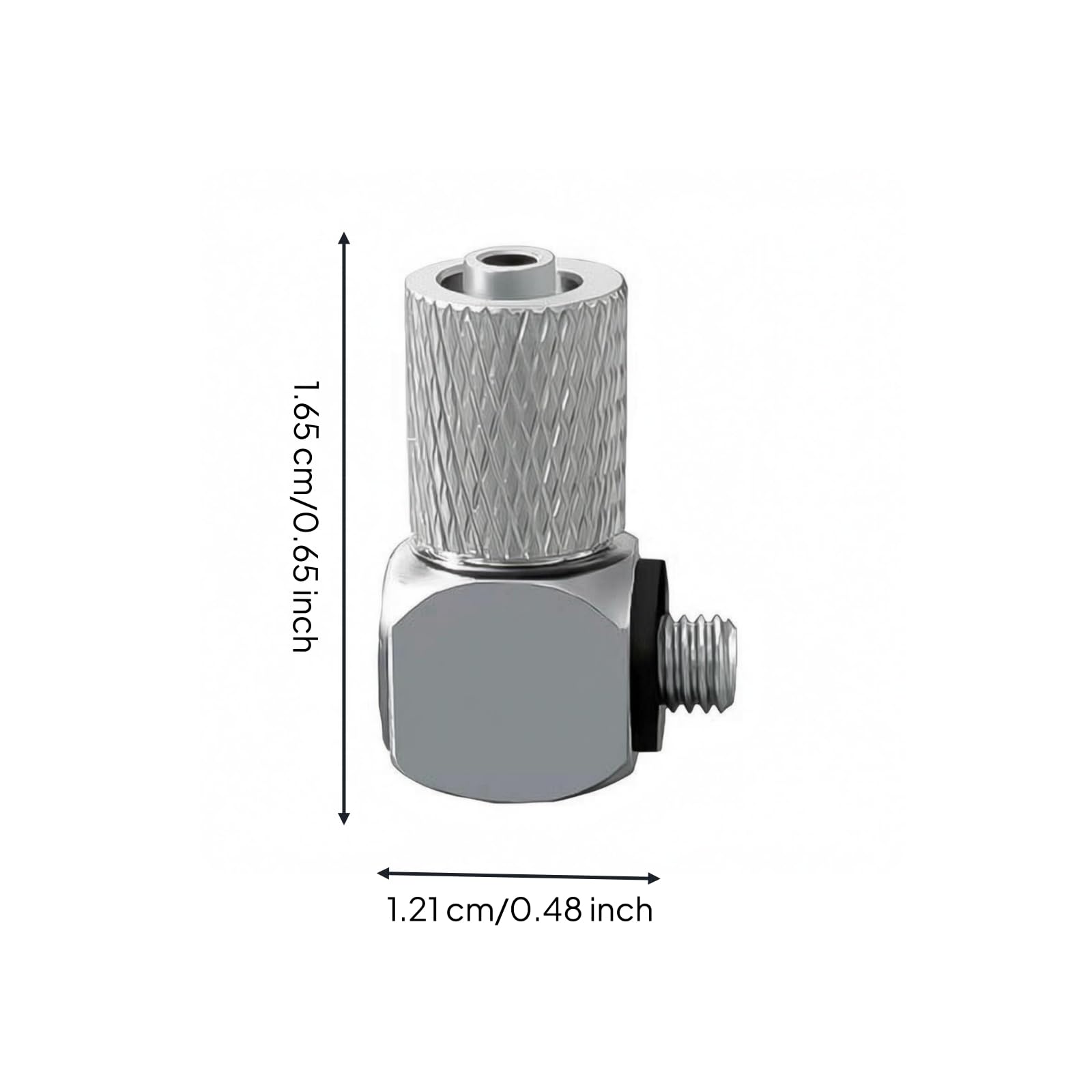 200 Pieces Raccordo Filettato Maschio Angolare Metallico Raccordo Push-in Angolare Angolo Retto Connettore Pneumatica a Gomito, PL4-M4