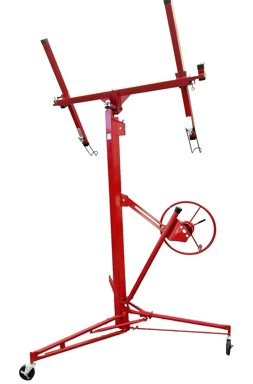 Drywall Panel Lift16ft Sheetrock Hoist Holder Rolling Wheels Dolly Lift 150lbs New