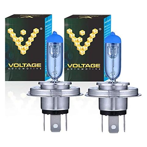 H4 Headlight Bulbs Upgraded Halogen Headlamp 60W P43t Polarize White Series for 12V Passenger Car High Low Beam Fog Lamp Daytime Running Light E-Mark(E4), Set of 2 Cover