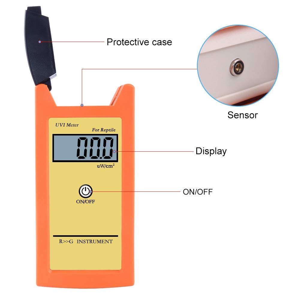 Oumefar Medidor Detector de UV Digital portátil de Mano Probador de índice Solar Radiaciones de luz Solar Ultravioleta para medir Sensor de Nivel UV de luz Solar