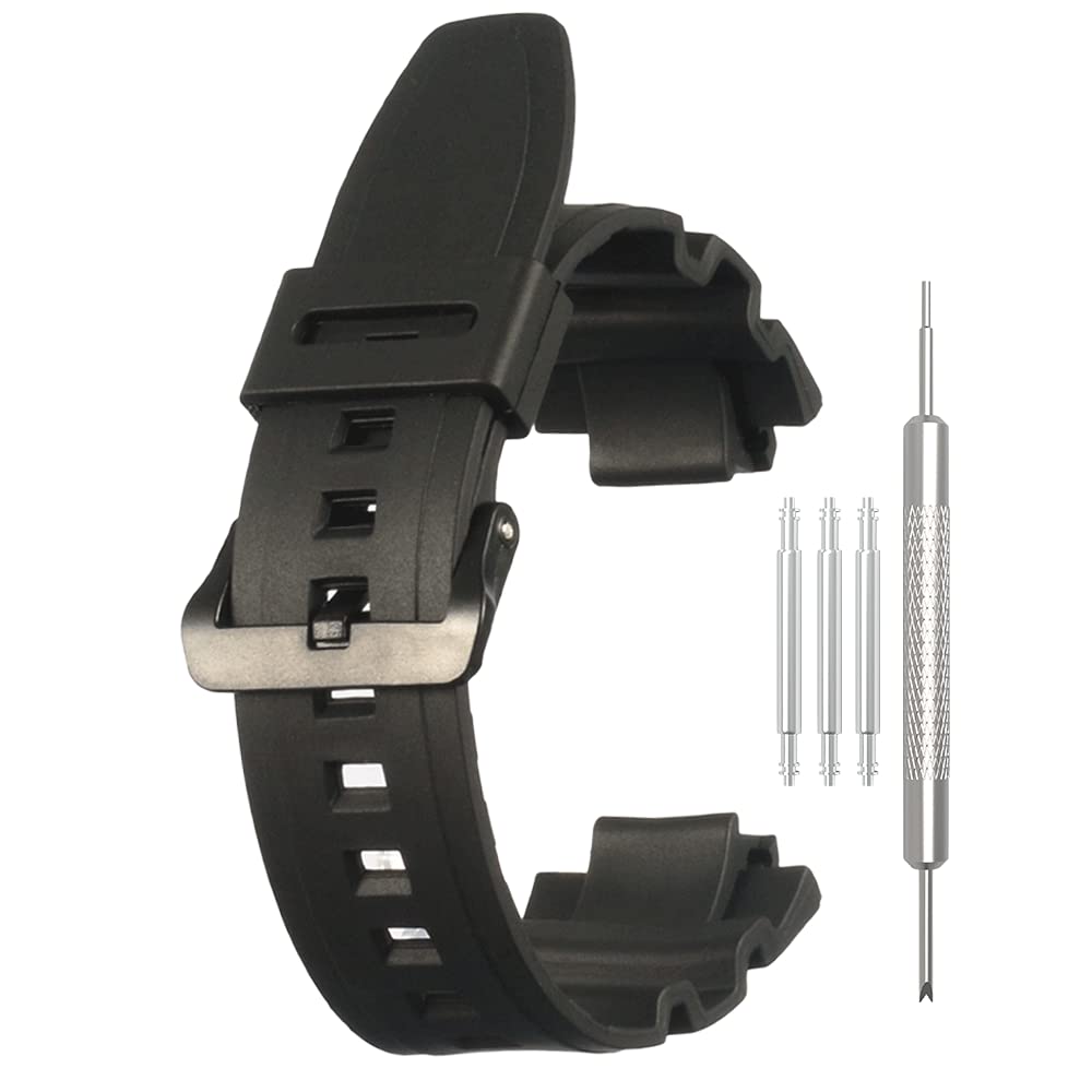 WRISTARMORWRISTARMOR Resin Band Replacement for Casio MCW-100H MCW-110H MCW100H-1A2V WS-220 WS220-1BV HDD-S100 Watch Strap