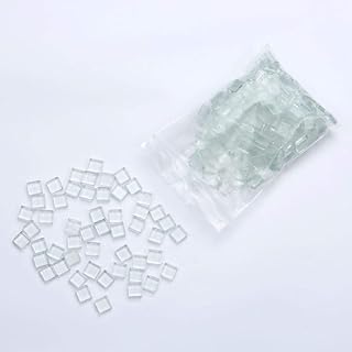 3/8'' Square Mosaic Tiles Transparent Clear Glass Tiles Bulk 200 Pieces ...