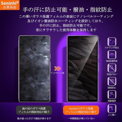 undefined 【硬度10H・宇宙航空材料】 対応 Google Pixel 7A ガラスフィルム + レンズフィルム 指紋認証対応 【2+2枚セット-国産旭硝子素材】対応 Google pixel7a 5G フィルム 6.1インチ 黒縁 ピクセル7a 強化ガラス 液晶 保護フィルム 耐衝撃 飛散防止 貼り付け簡単 自動吸着 気泡ゼロ 指紋防止 ラウンドエッジ加工 SENSY4PX7A の商品画像 5