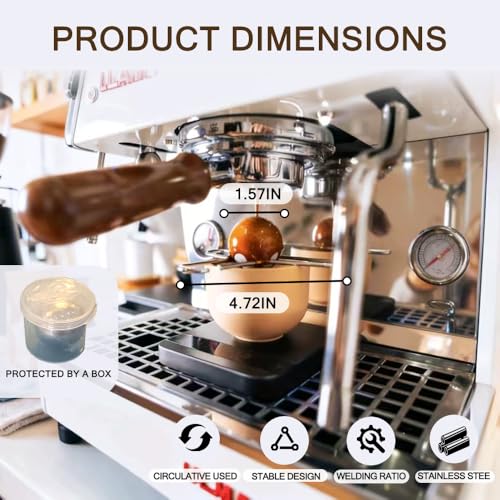 Claemtun 2 Pack Espresso Cooling Ball, Stainless Steel Coffee Cooler Ball with Stand,Chilling Reusable Ball, for Espresso Coffee Beverages Lovers