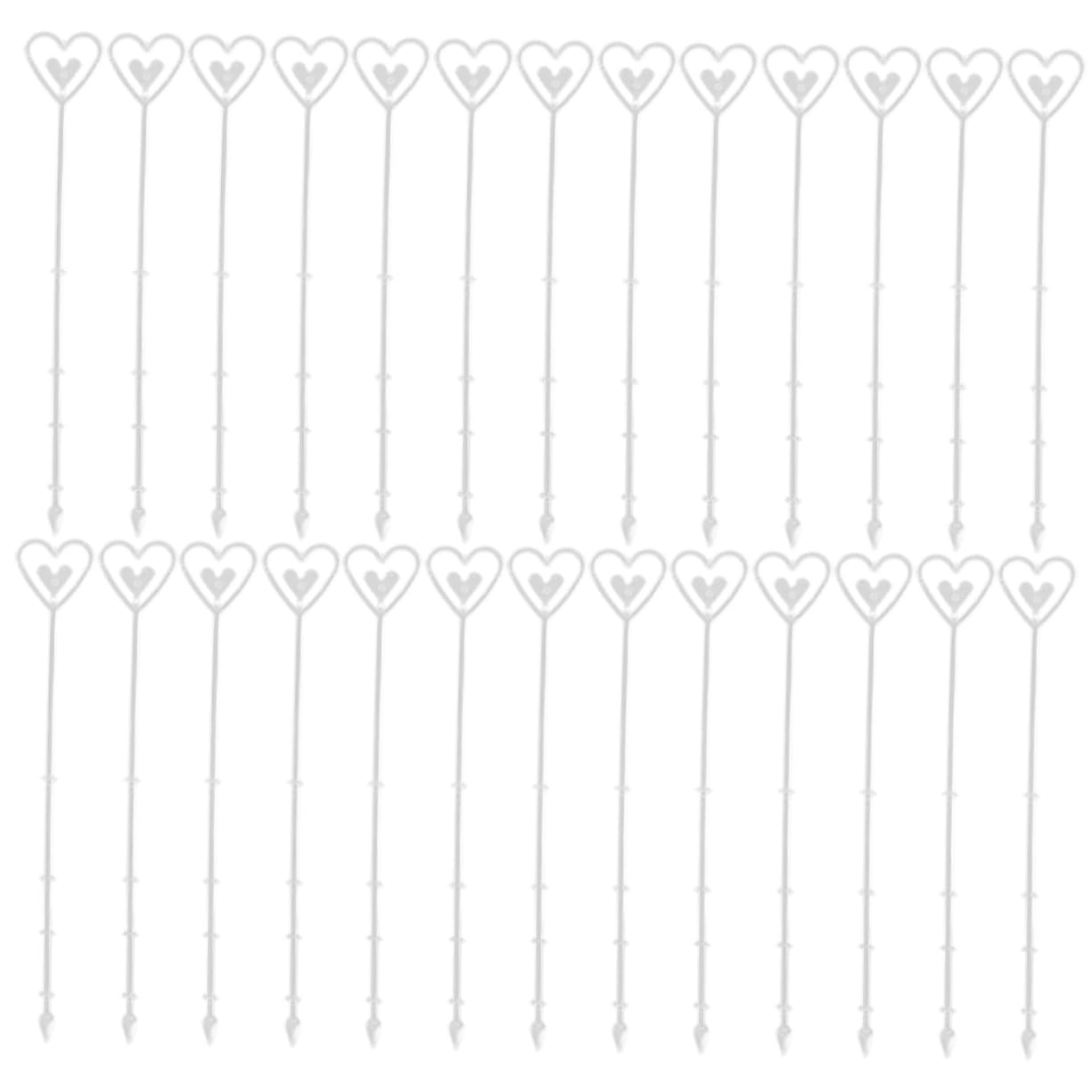 LALAFINA Heart-Shaped Floral Card Holders 100 Pack Plastic Card Bouquet for Parties Wedding Decor Valentine's Day Birthday Celebrations