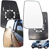Cristal De Espejo Retrovisor para Ford Transit Custom Tourneo 2012-2021, Cristal De Espejo De Puerta De Coche con CalefaccióN del Lado Izquierdo Y Derecho