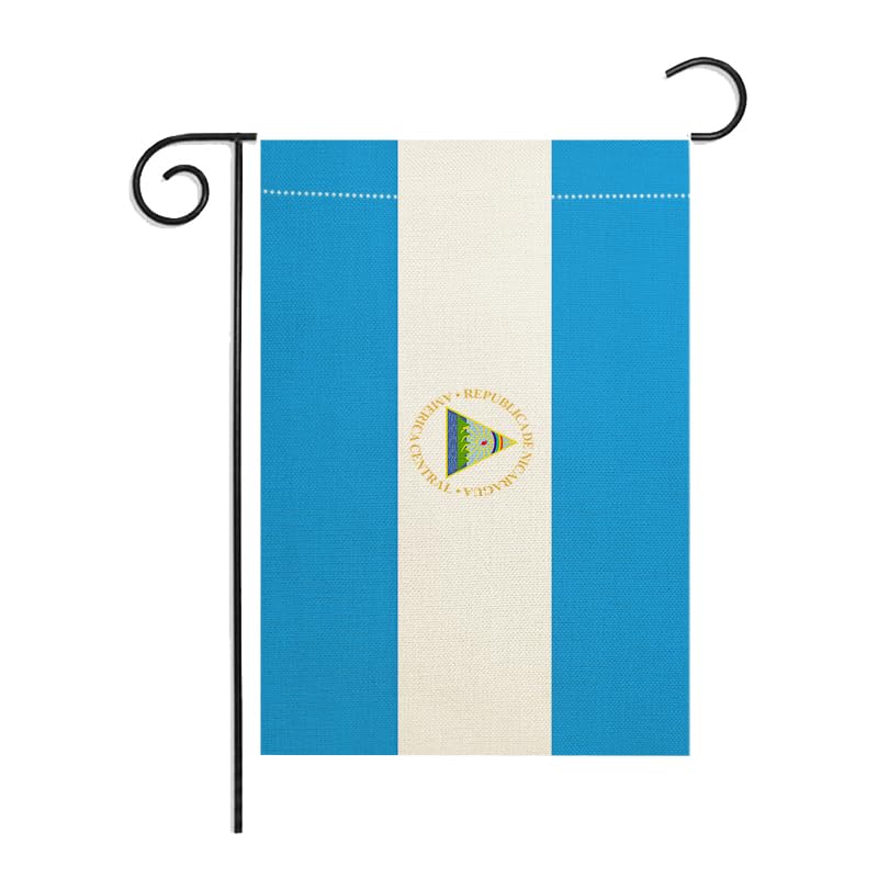 Nicaragua Nicaraguans Garden Flag,Garden Decoration Flag,Indoor and Outdoor Flags,Celebration Parade Flags,Anniversary Celebration, Country Day, Linen