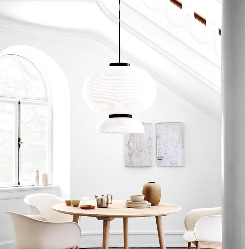 Lustre en papier de riz LED suspension haut de gamme style japonais D70cm