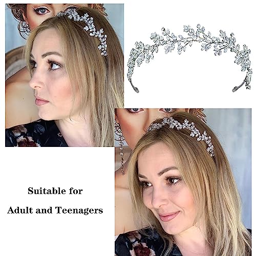Jorsnovs Fashion Bridal Headpieces for Wedding Bride Hair Accessories Cubic Zirconia Headbands for Women CZ Birthday Gifts3