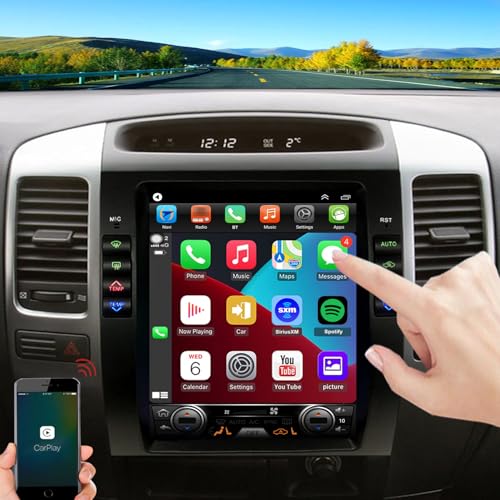 for LEX GX470 Radio Upgrade 2002-2009,Android Stereo Navigation Replacement,IPS Touch Screen,Carplay and Android Auto,Free Camera