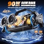W-KING Bluetooth Speaker, 90W Max Loud Portable Speakers Bluetooth Wireless, IPX6 Waterproof Outdoor Speaker with 50W Deep Bass/2 Powerful Subwoofer/40H/Power Bank/EQ/TF/AUX/NFC for Pool/Party/Travel - Image 2