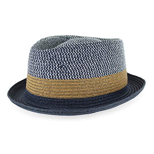 Hats in the Belfry Summer Straw Small, Eli Navy