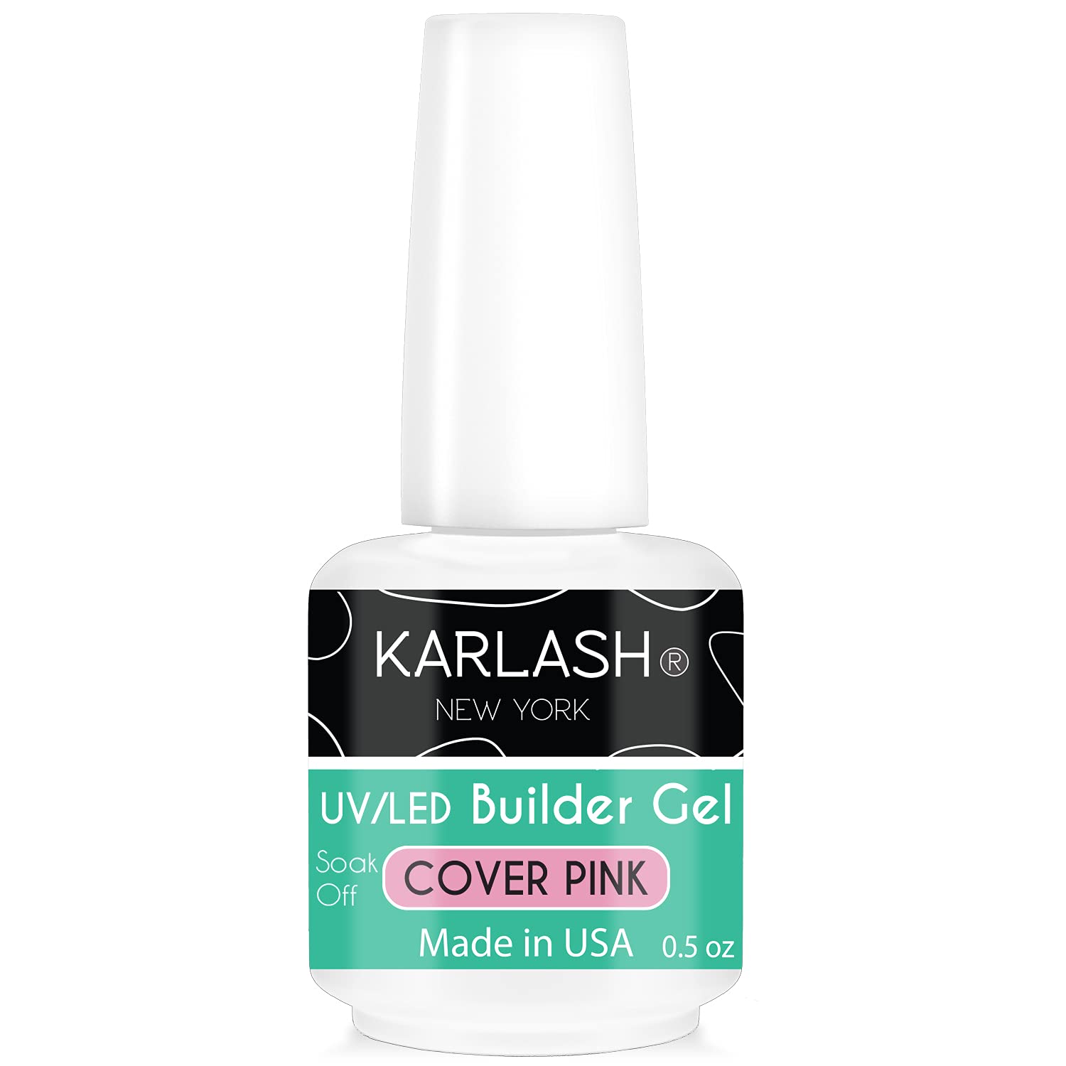 KarlashBrush On Builder Gel Soak Off Build It Gel Strong Gel for Sculpting Nail Extension and Strengthening Natural Nails 0.5 oz (Cover Pink)