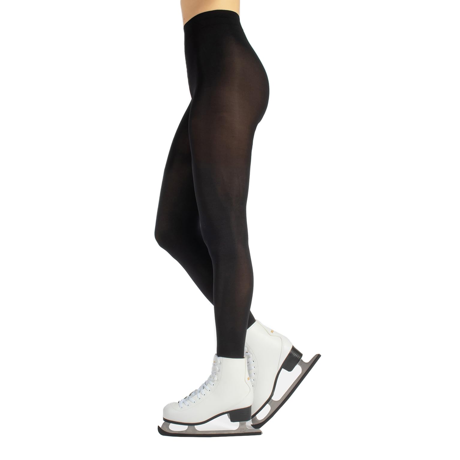 CALZITALY Women's Skating Tights, Skating Tights, Figure Skating Socks, Women's Opaque Tights, 80 DEN, Roller, Ice, Made in Italy (Black, S)