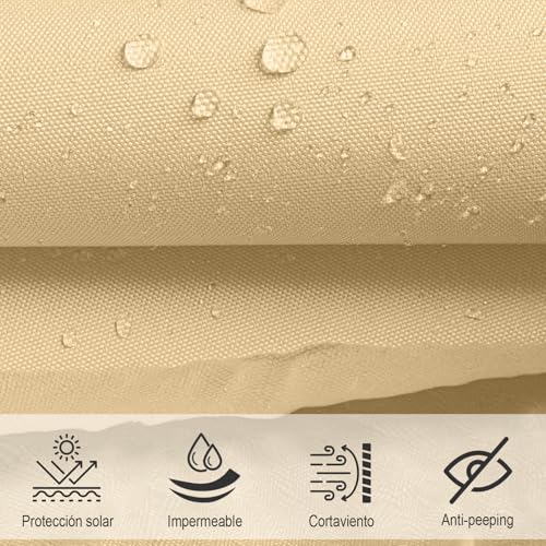 Toldo vela de sombra impermeable triangular protección UV terraza exterior 4x4x4m 3