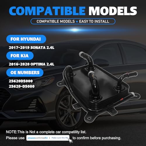 25620-D5000 Oil Fluid Cooler for Hyundai Sonata Kia Optima 2.4L 2016-2020 by JADRANCI - Used condition - Image 2