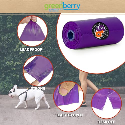 Image of Poop Bags for Dogs Orange Halloween Theme Biobase Pet Products Leak Proof, Odor Blocking 16 Rolls 192 Refill Bulk Pack - Refills fits most dispensers