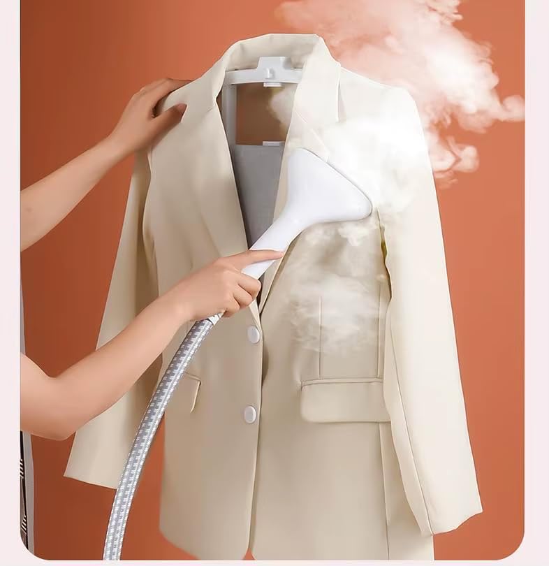 Image of Portable Garment Steamer 2000W with Adjustable Hanger Stand, Fast Heat-Up Clothes Steamer, Large Water Tank, Wrinkle Remover for Dresses, Shirts, Curtains and Fabrics and Home Use