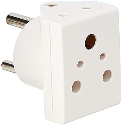 Anchor by Panasonic Pilot 16A 3 Pin Multiplug Adapter with Universal Socket | 3 Pin Multi Plug Socket (White, 3166-Pk1)