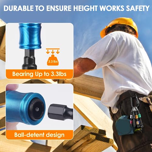 Tools for Men Bit Holder Tool Gifts for Men Gifts Christmas 1/4 Hex Shank Socket Screwdriver Drill Bit Holder Keychain Impact Driver Extension Bar Cool Stuff Gadgets Gifts for Dad Who Have Everything - Image 4