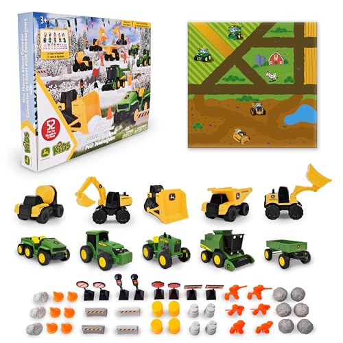 John Deere Mini Movers Advent Calendar - Kids 2026 Christmas Advent Calendar 24 Days of Surprises Holiday Countdown Calendar Gifts for Toddlers Toy Cars Playlet Birthday Vacation Back to School Potty Training Rewards