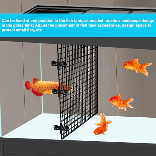 Image of 8PCS Aquarium Fish Tank Divider 12x12 Inch Aquarium Filter Bottom Divider Partition with 10PCS Sucker Clips for Fish Tank Organization