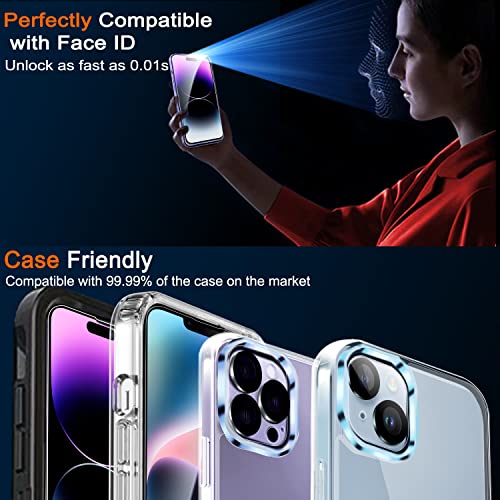 Ferilinso Designed For Iphone 14 Plus Iphone 14 Pro Max Screen Protector 3 Pack Hd Tempered Glass With 2 Pack Camera Lens Protector Case Friendly 9H Hardness Bubble Free Accessories #TOP5