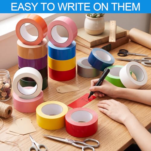 Image of Fainne 24 Pack Colored Duct Tape Bulk, Colorful, 30 Yards X 2 Inches | Heavy Duty Waterproof Colorful Decorative Duct Tape Multi Purposes No Residue Tear by Hand for DIY Indoor Outdoor Use