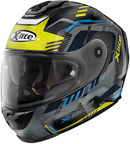  X-Lite X-903 Ultra Carbon Backstreet N-Com Casco (Black/Yellow,L (60))