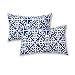 Greendale Home Fashions Rectangle Outdoor Accent Pillow (set of 2), Indigo