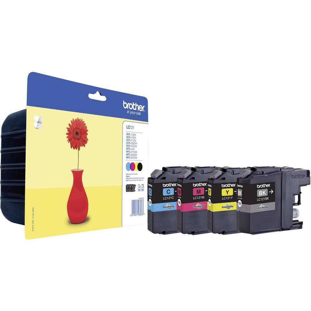 Title: Brother LC-121, Tintenpatronen (MFC-J470DW, MFC-J650DW, MFC-J870DW, DCP-J552DW, DCP-J752DW, Inkjet, Blisterverpackung) LC121VALBPDR