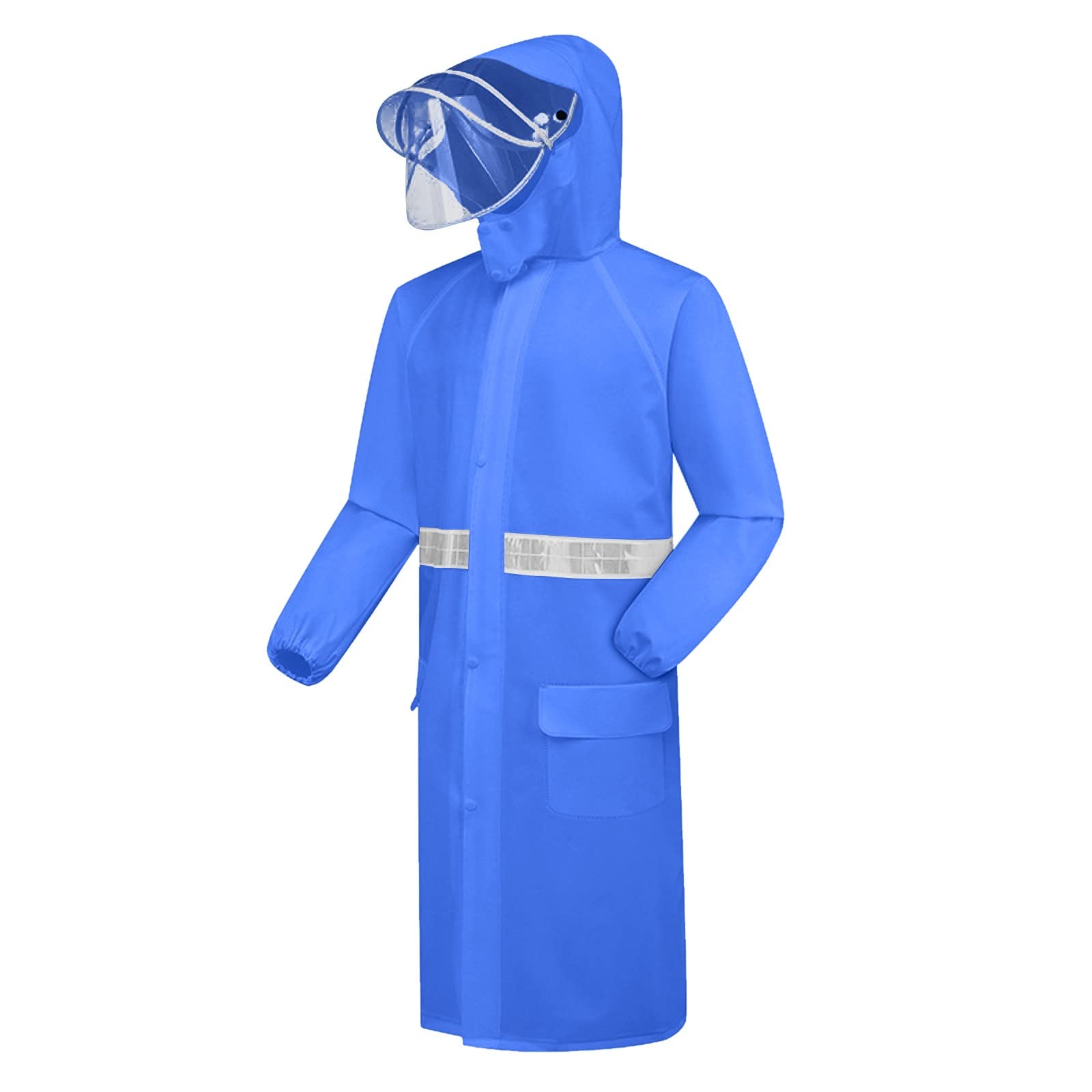Generisch Poncho impermeabile da uomo con cappuccio, lungo, impermeabile, per attività all'aperto, lavoro, escursionismo, ciclismo, campeggio, stadio, festival