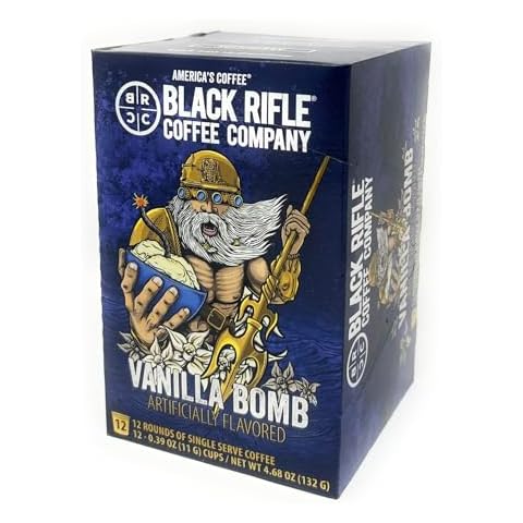 Black Rifle Coffee Company Vanilla Bomb Single Serve Pods Medium Roast - 12 count - Roasted in the USA - America's Coffee Cover