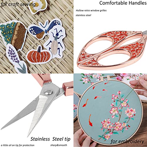 Bihrtc 4.4Inch Sewing Scissors Small Crochet Scissors With Leather Case Stainless Steel Sharp Tip Scissors Shears For Needlework Threading Craft Art Work Diy Tools Cross Sticth Scissor #TOP6