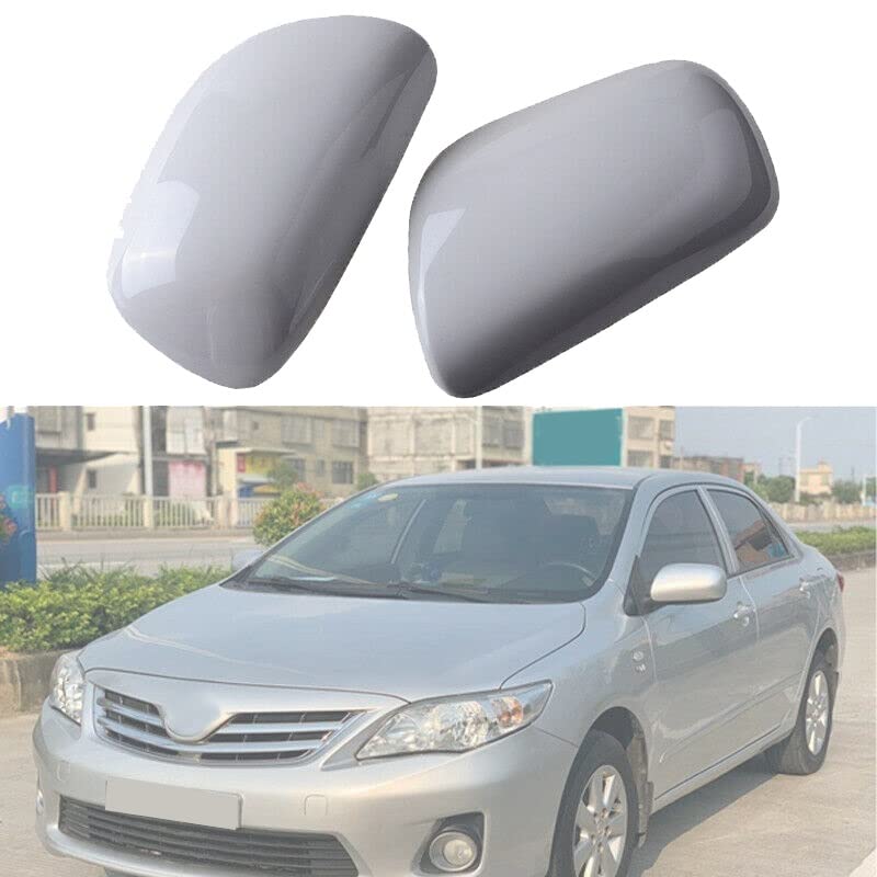 Silver Left Driver Side Mirror Cap Cover For Toyota Corolla 2007-2013 - Clip-On Replacement