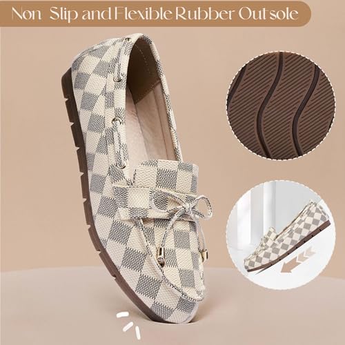 Image of Loafers for Women Comfortable Slip On Flats with Memory Foam Insole for Daily Wearing